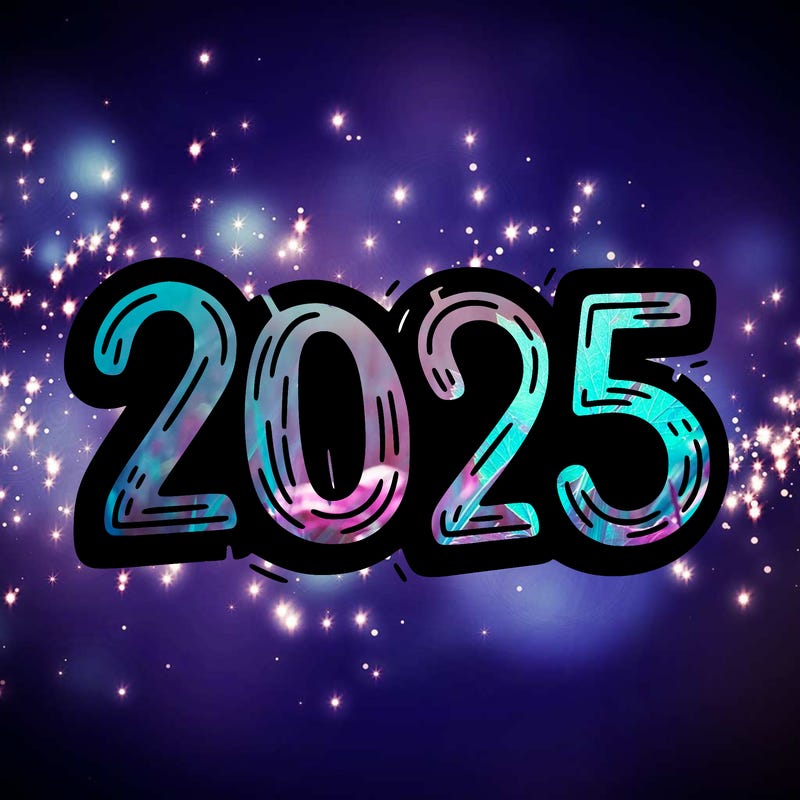 one line scrawled numbers sketch design “2025”