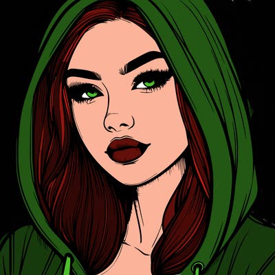 realistic beautiful woman with hoodie