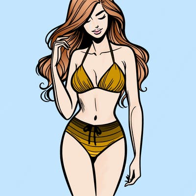 woman in bikini