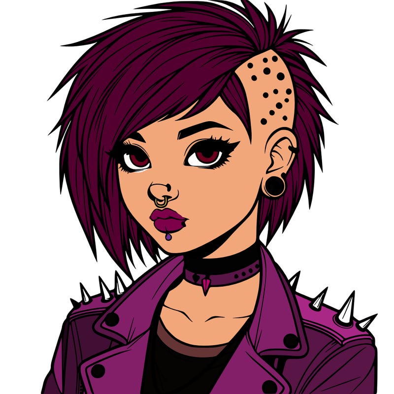 realistic punk girl