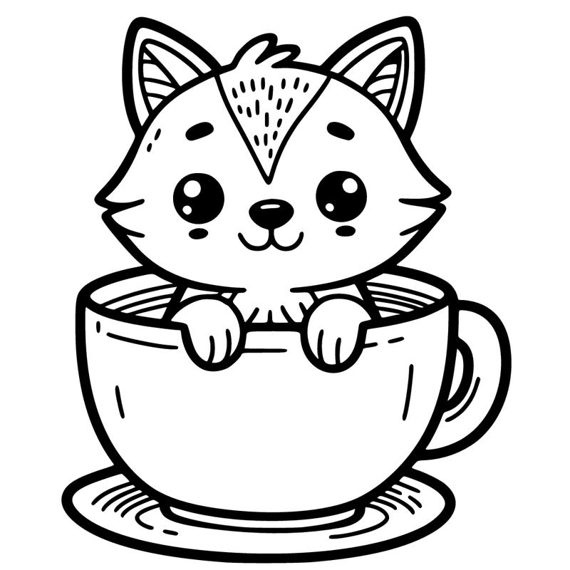 animal in a cup