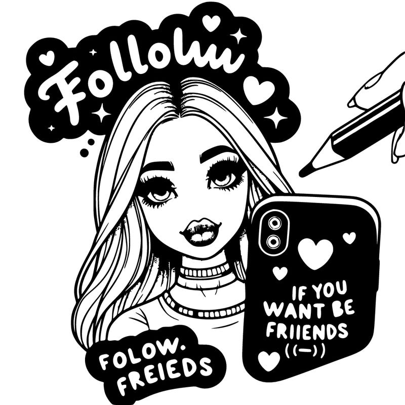 realistic 💋 saying “ follow if you want to be friends “