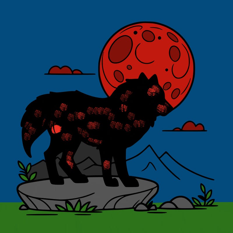 wolf moonlight