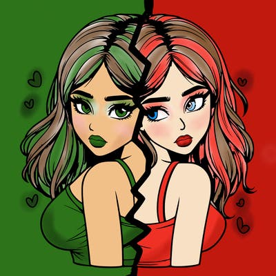 realistic girl split