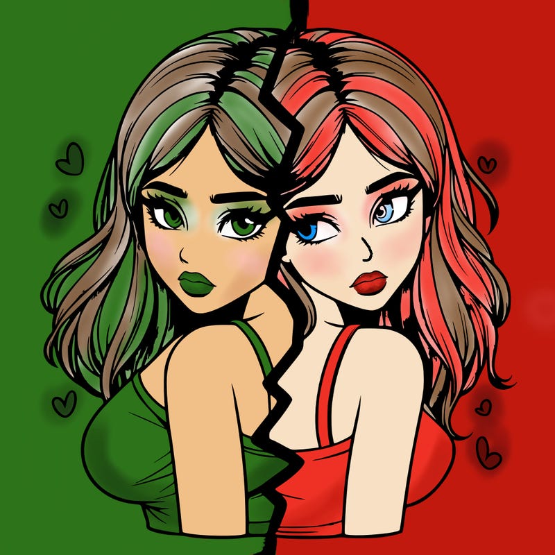 realistic girl split