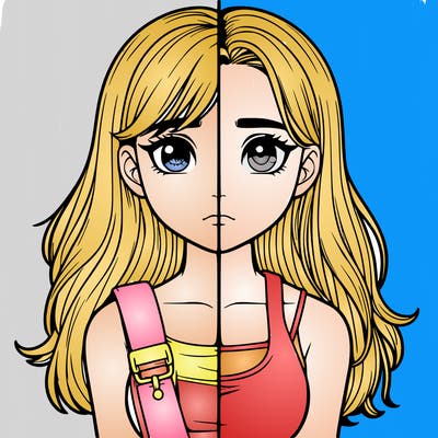 realistic girl split