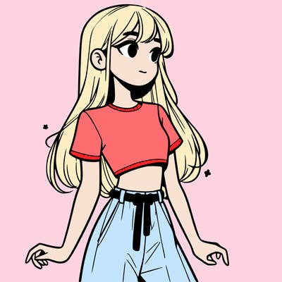 girl in a cute crop top