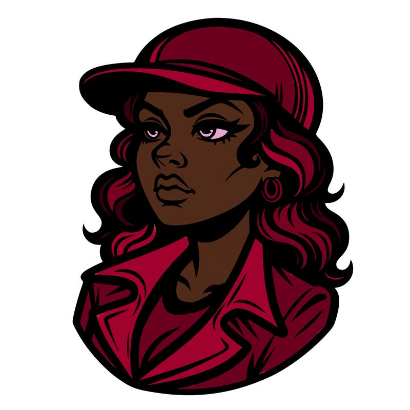 portrait of a gangster woman