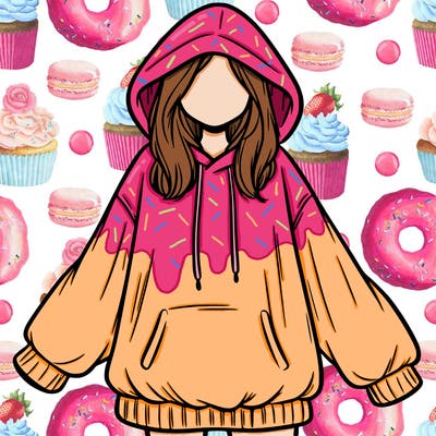 girl in oversized hoodie