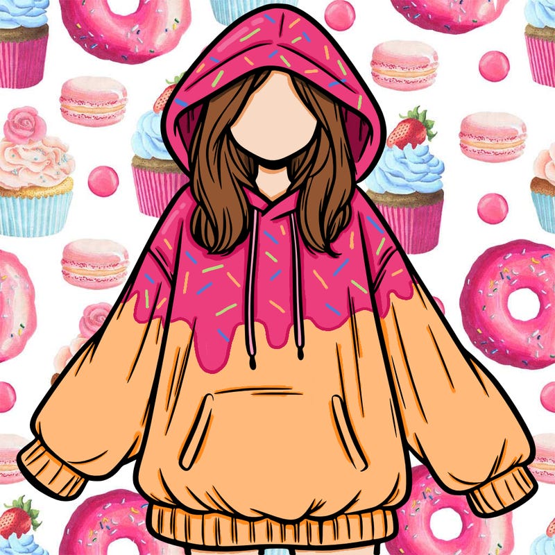 girl in oversized hoodie