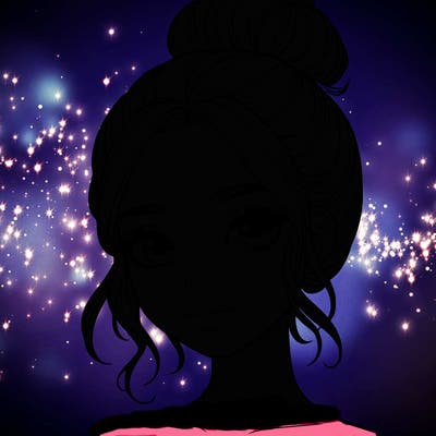 realistic pretty girl with hair in bun