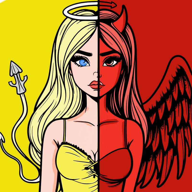 devil vs angel realistic girl