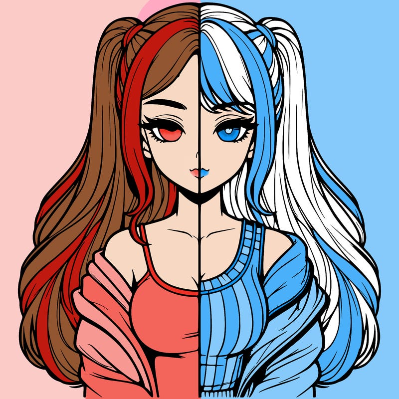 realistic girl split