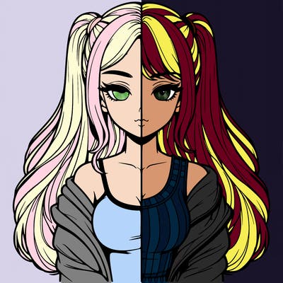 realistic girl split