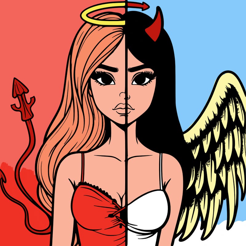 devil vs angel realistic girl