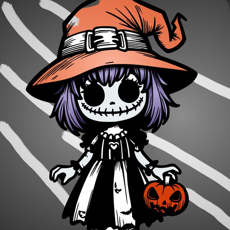 halloween scary girl in costume