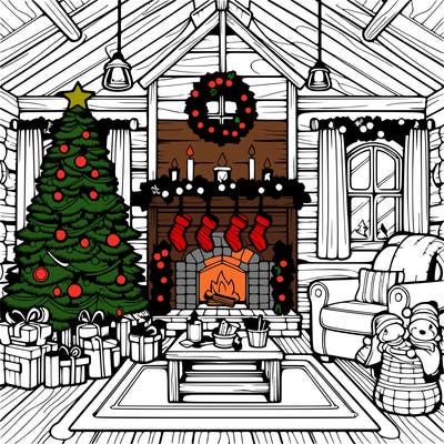 christmas house interior