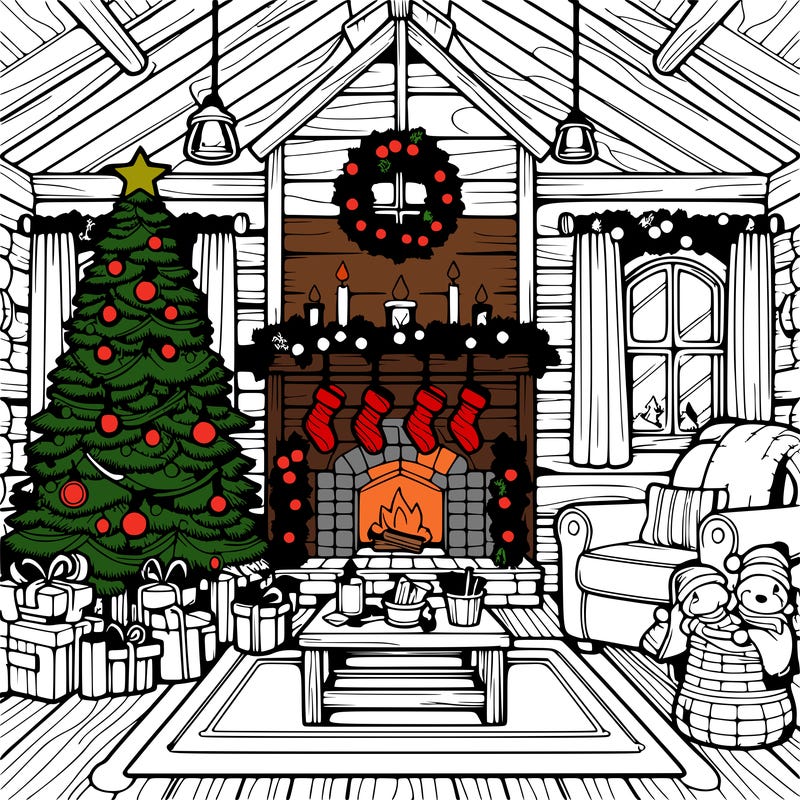 christmas house interior