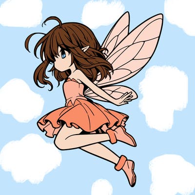 manga fairy flying