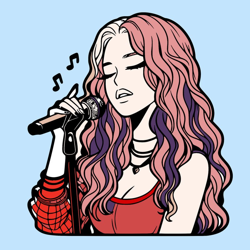 realistic female singer