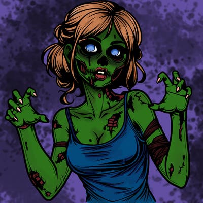realistic zombie girl