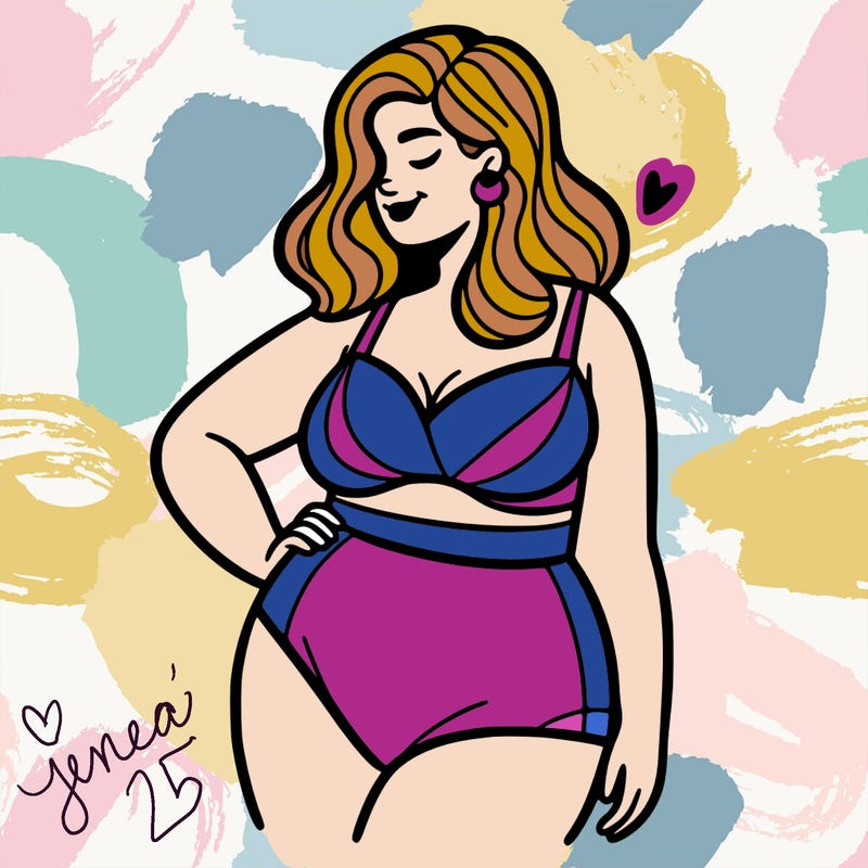 plus size woman bathing suit