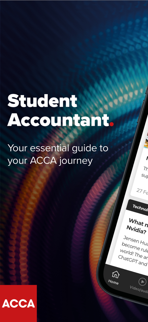 ACCA Student Accountant - ACCA Student Accountant mobile app splash screen with career and exam guides