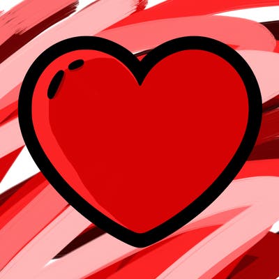 a blank heart