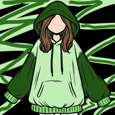 girl in oversized hoodie