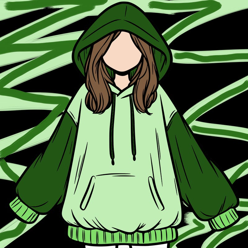 girl in oversized hoodie