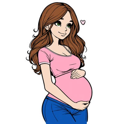 realistic pregnant girl