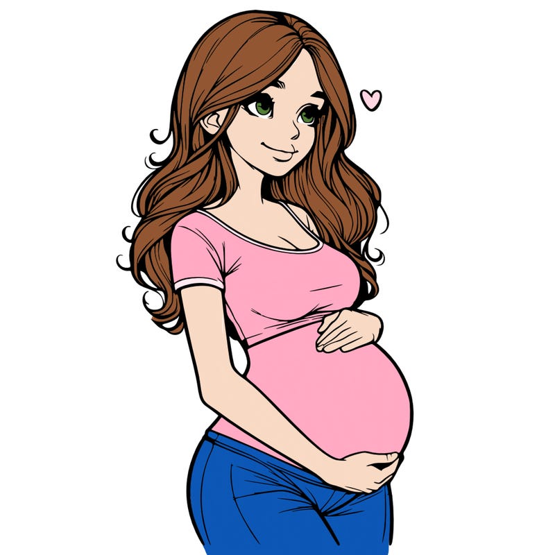 realistic pregnant girl