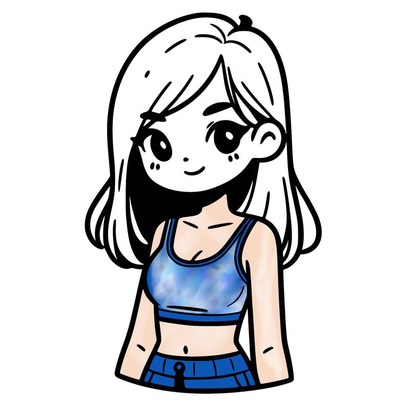 girl with crop top