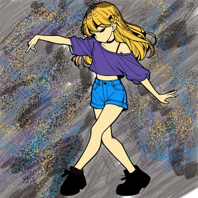 realistic girl danceing