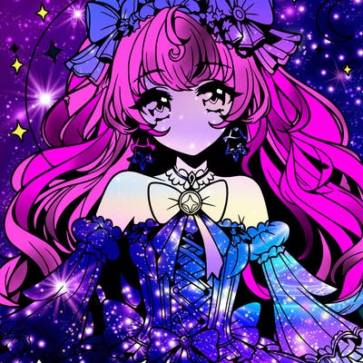 gorgeous anime magical girl