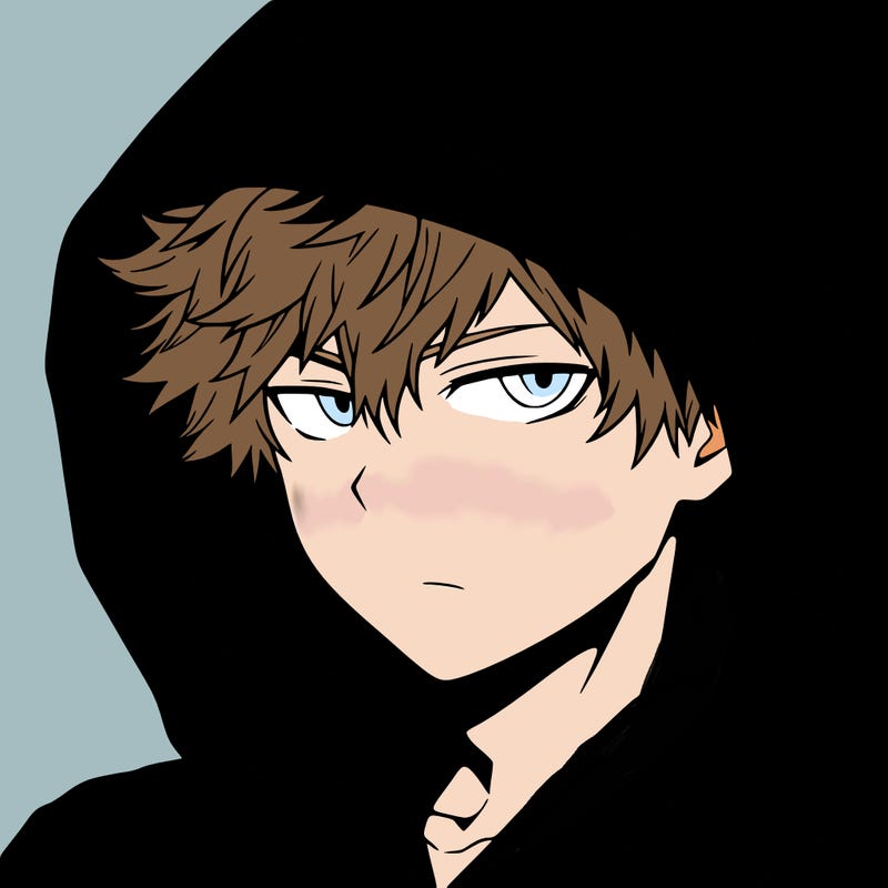 anime guy in hoodie