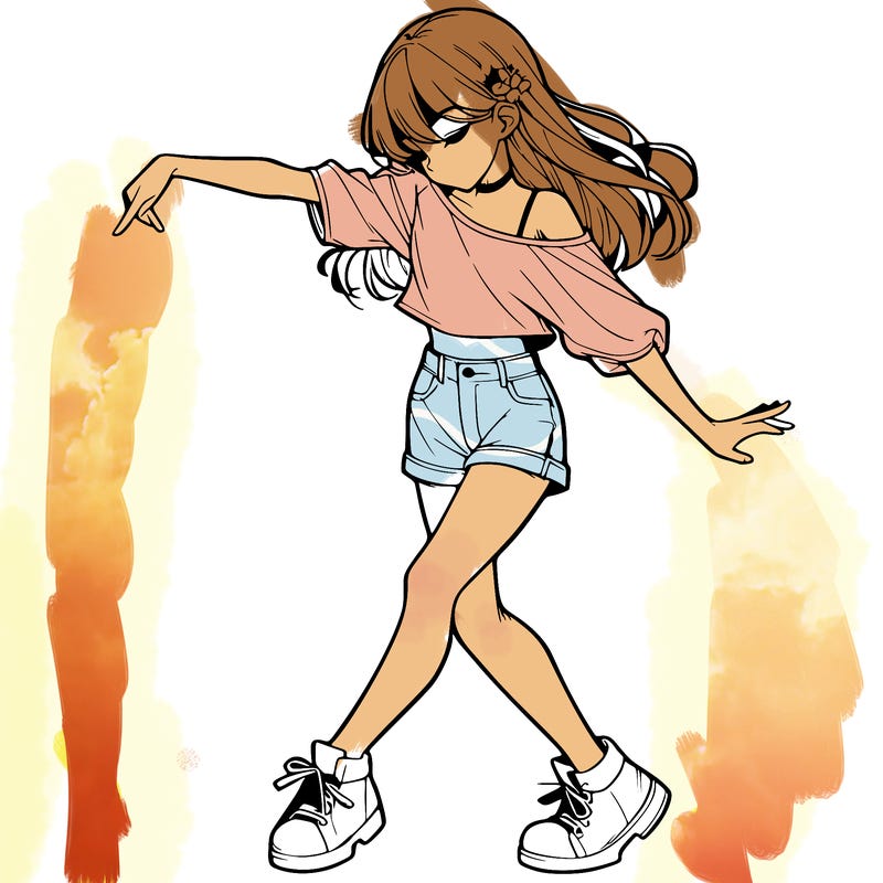 realistic girl danceing