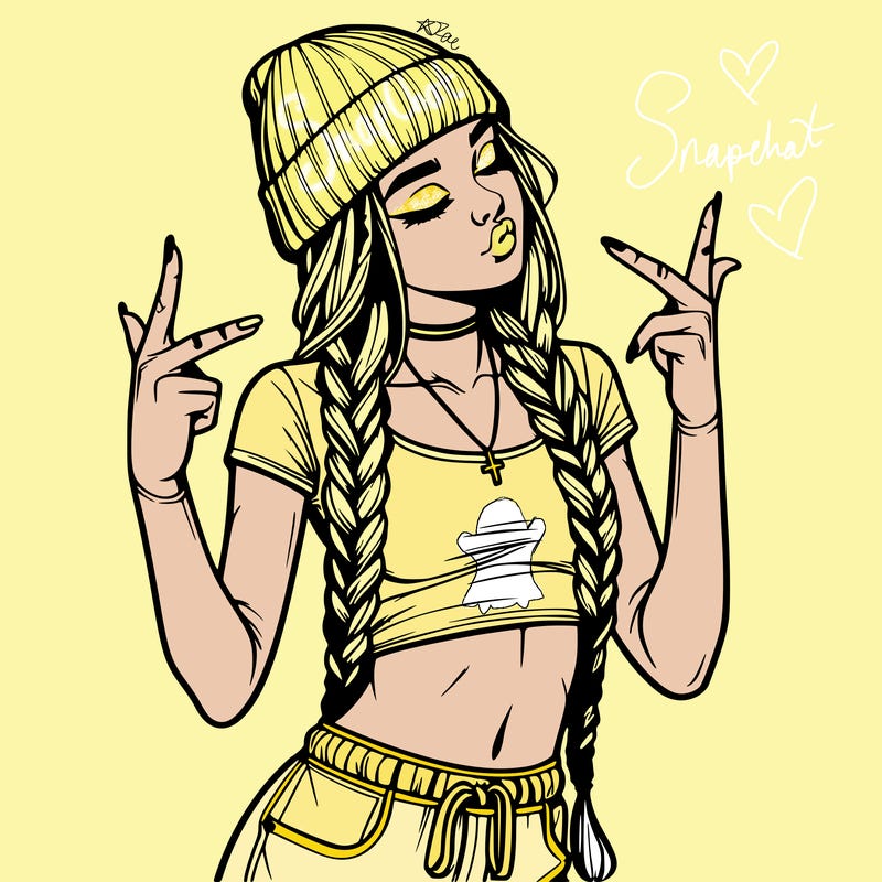 realistic teenage girl with braids and a beanie and crop top doing 🫶🏼