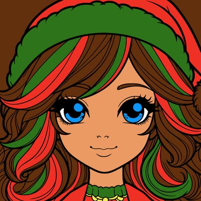 realistic christmas girl