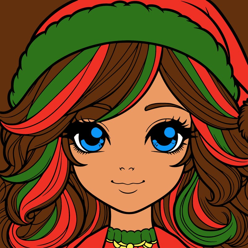 realistic christmas girl