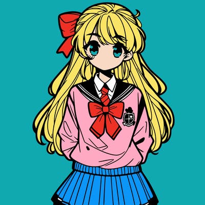 preppy anime girl