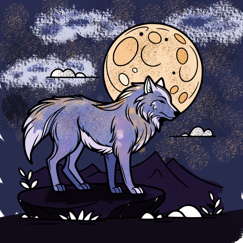 wolf moonlight