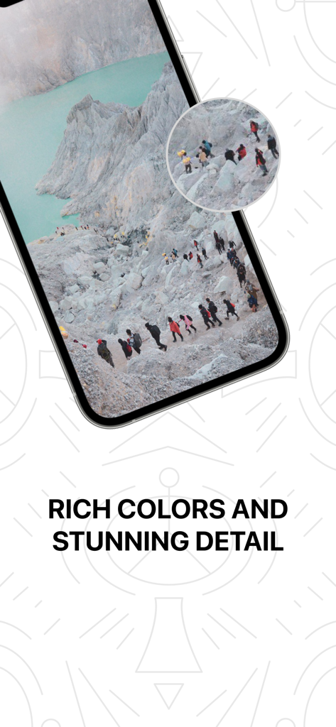Screenshot der Frame Grabber App, der satte Farben und atemberaubende Details eines aus einem Video extrahierten Fotos zeigt.