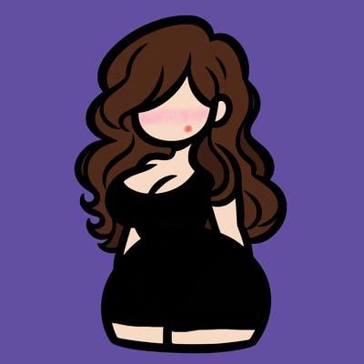 curvy woman with hair