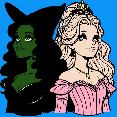 'elphaba and glinda (realistic)