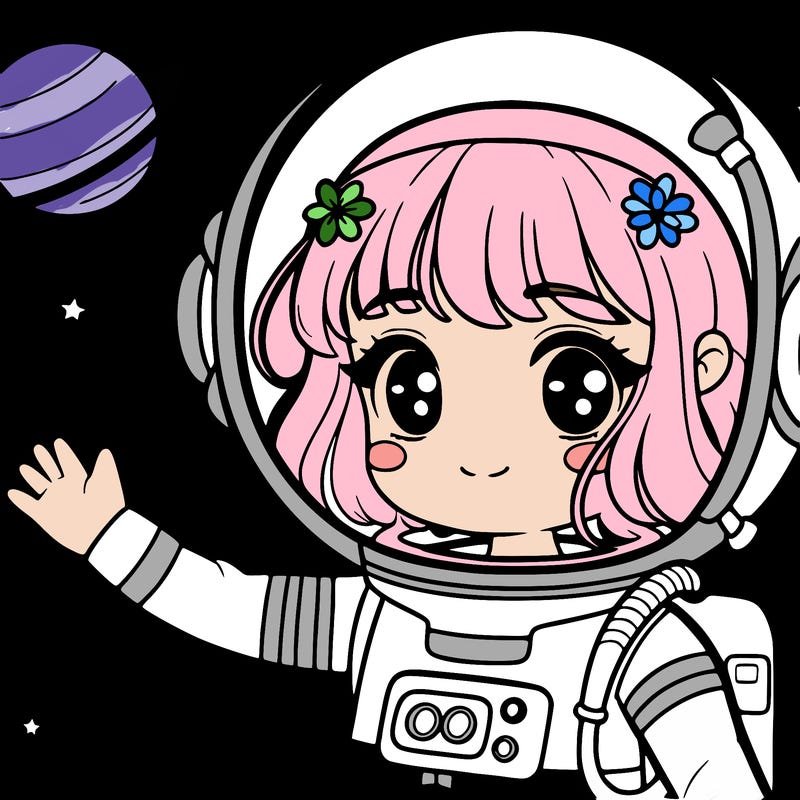 girl in a space suit