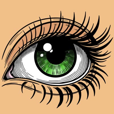 blank realistic eye