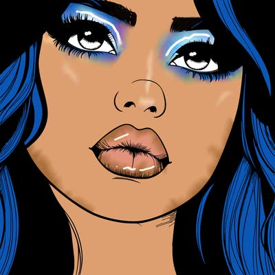 really realistic girl with lips