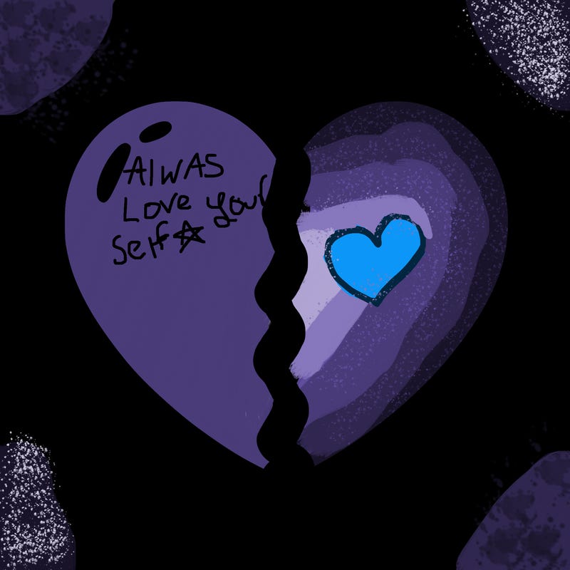 a blank heart