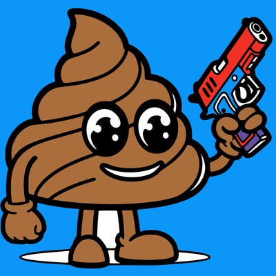poopoo with a gun
